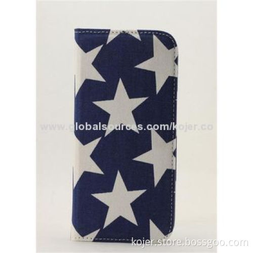 Flip Mobile Phone Case for Samsung S4, Canvas Material with Magnet Unseen Closure